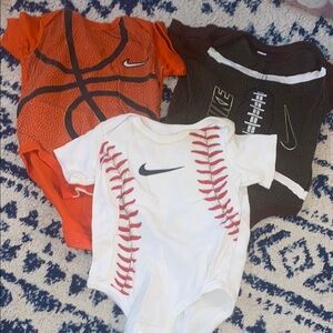 Nike Sports-Themed Baby Onesies Set